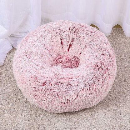 Round Plush Bed - Pink