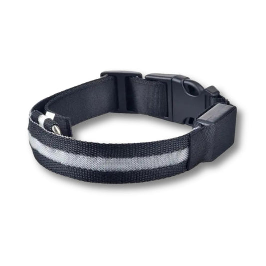 Rechargeable LED Dog Collar - Black