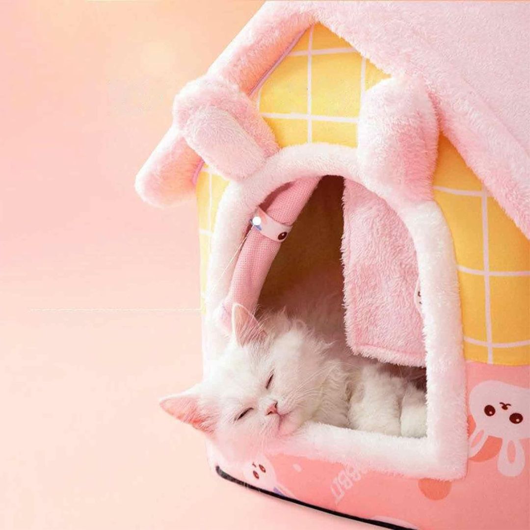 Plush Foldable House - Rabbit Curtain