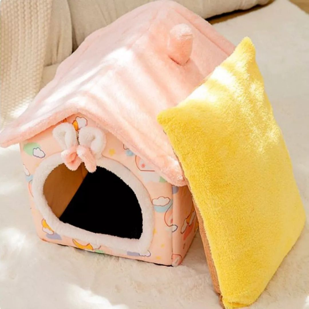 Plush Foldable House - Cloudy + Free Blanket