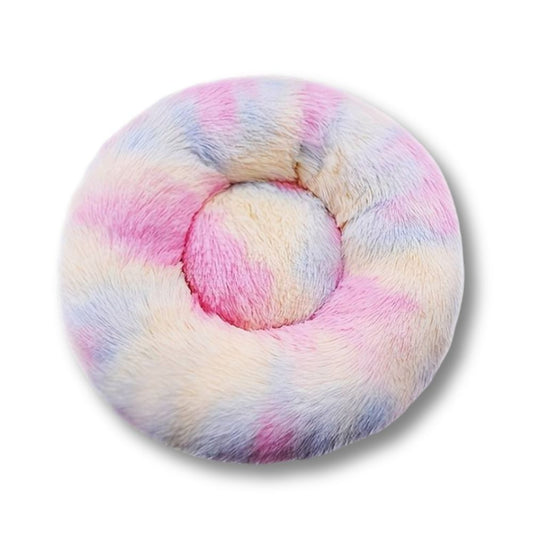 Round Plush Bed - Rainbow