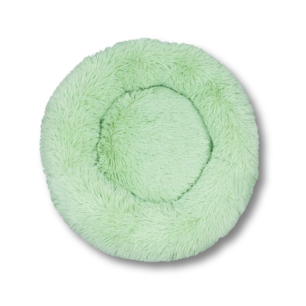 Round Plush Bed - Green