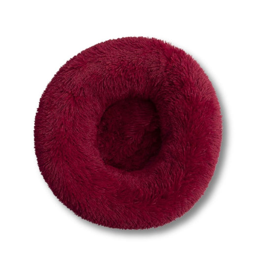 Round Plush Bed - Red