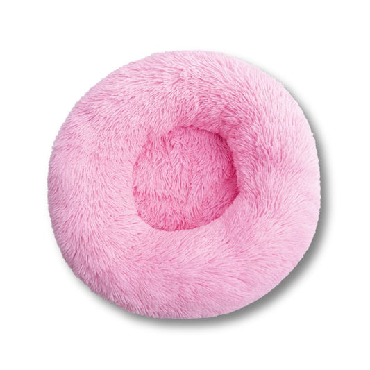 Round Plush Bed - Pink