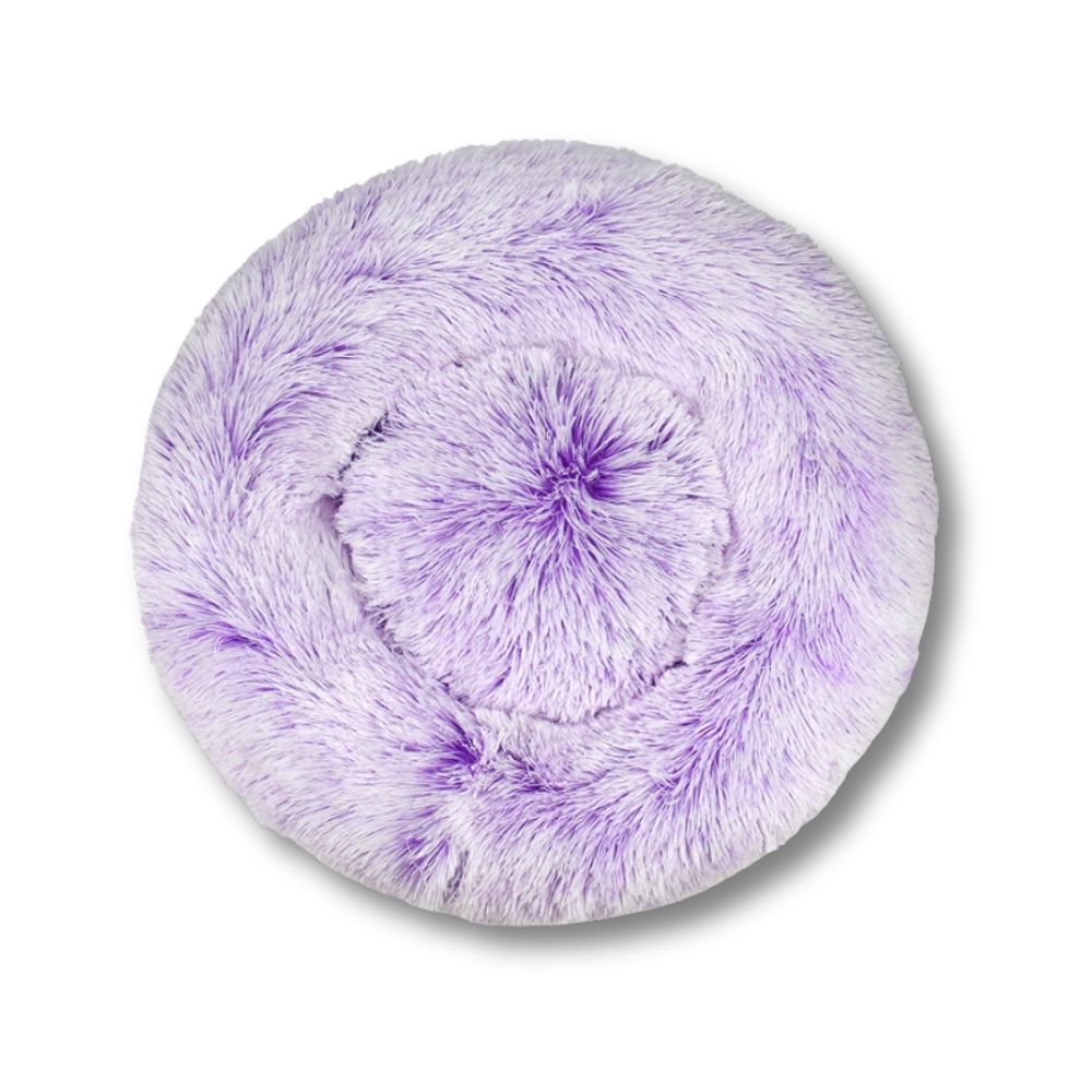 Round Plush Bed - Purple