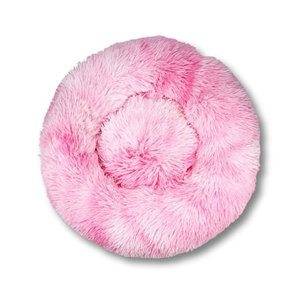 Round Plush Bed - Pink