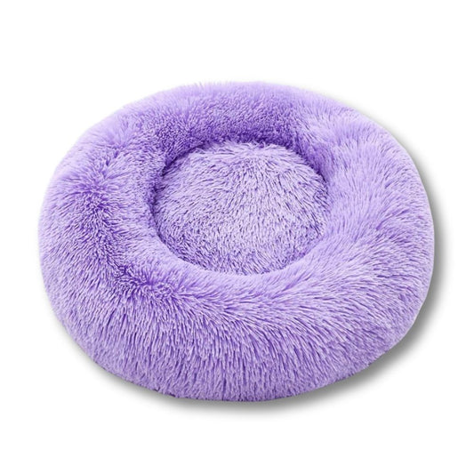 Round Plush Bed - Purple