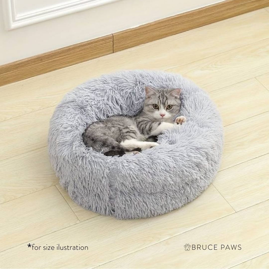 Round Plush Bed - Red