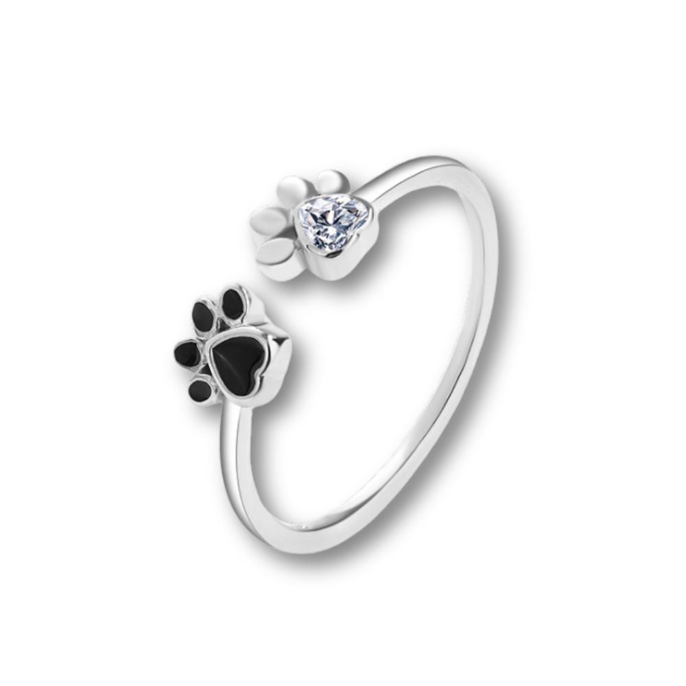 Paw & Paw Ring - Silver