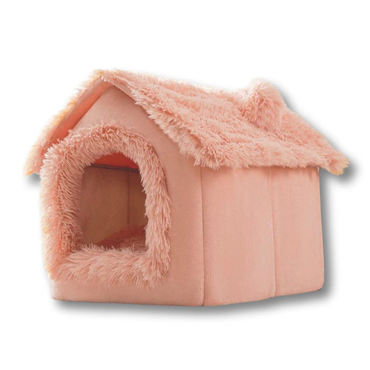 Plush Foldable House - Pink Fluff