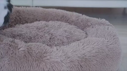 Round Plush Bed - Pink